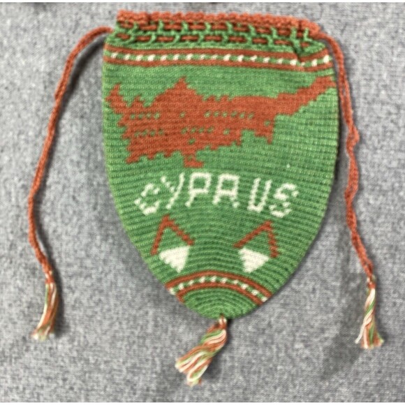 Antique Hand Made Crochet Multicolor Tassel Cyprus Miser Purse (SET OF 3) - Picture 2 of 4